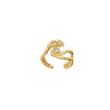 Santar Earcuff Guld i gruppen Örhängen / Guldörhängen hos SCANDINAVIAN JEWELRY DESIGN (9878A)