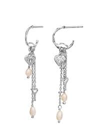 IDRIS Örhängen Silver i gruppen Örhängen / Pärlörhängen hos SCANDINAVIAN JEWELRY DESIGN (9952C)