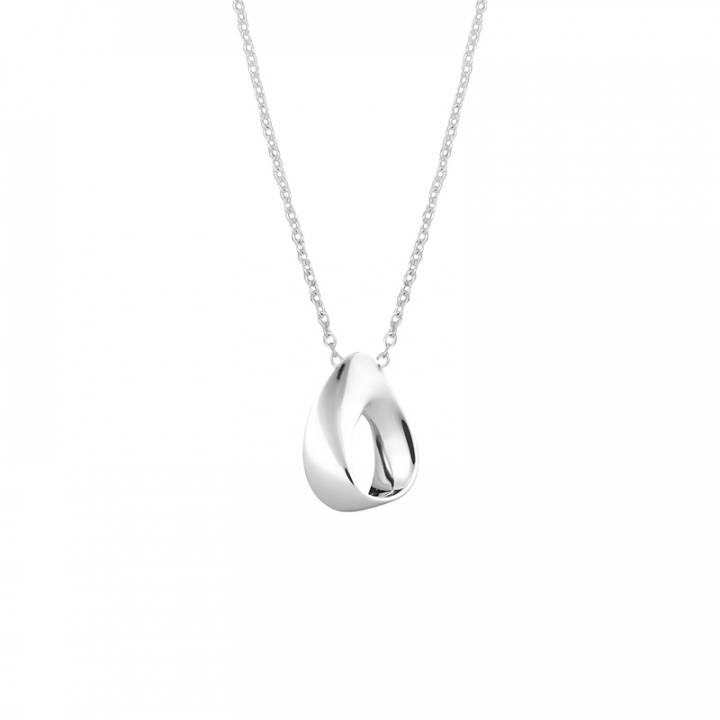 Aqua swirl small Halsband Silver i gruppen Halsband / Silverhalsband hos SCANDINAVIAN JEWELRY DESIGN (AQA-N12S501-S)