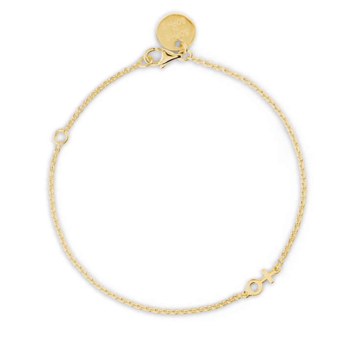Woman symbol armband (guld) i gruppen Armband / Guldarmband hos SCANDINAVIAN JEWELRY DESIGN (B2084GPS0-OS)