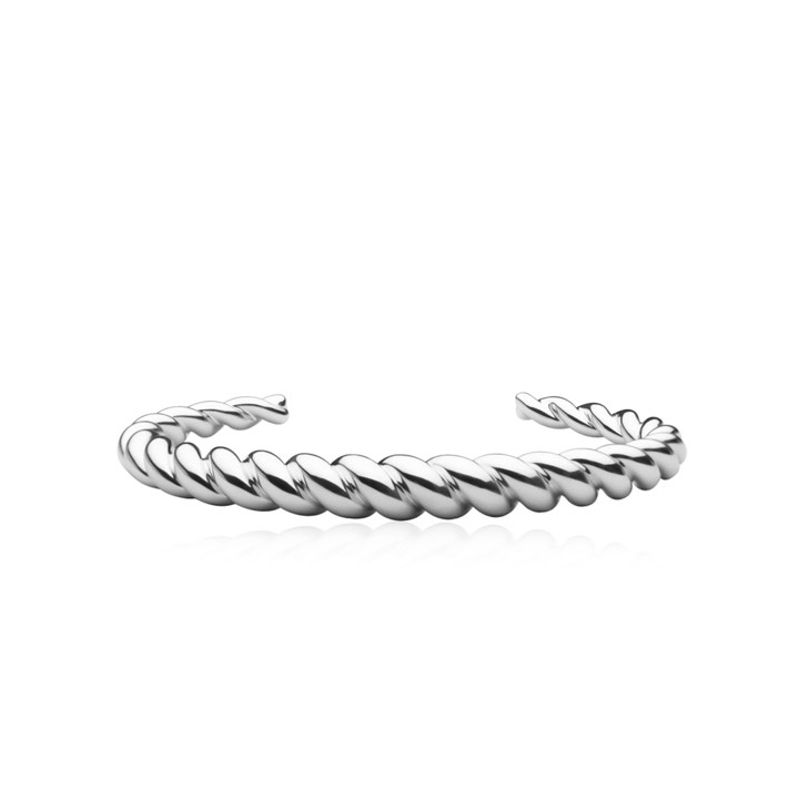 Twisted Cuff (silver) i gruppen Armband / Armringar hos SCANDINAVIAN JEWELRY DESIGN (B2105RHB0-OS)