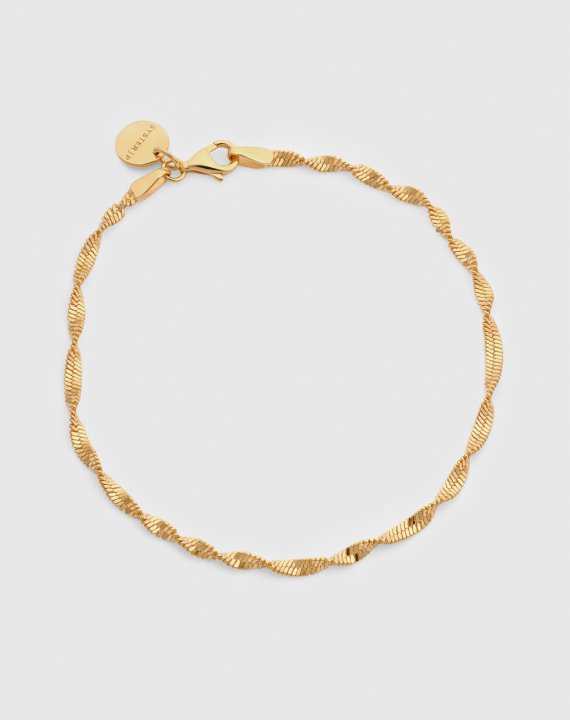 SYSTER P Herringbone Twisted Armband Guld ML