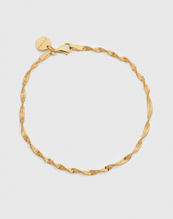 SYSTER P Herringbone Twisted Armband Guld SM