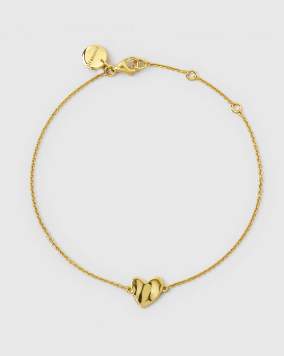 Friends Heart Armband Guld i gruppen Armband / Guldarmband hos SCANDINAVIAN JEWELRY DESIGN (BG1291)