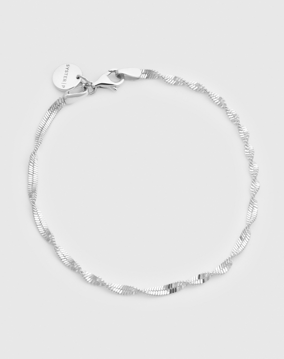 SYSTER P Herringbone Twisted Armband Silver