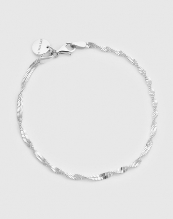 SYSTER P Herringbone Twisted Armband Silver SM