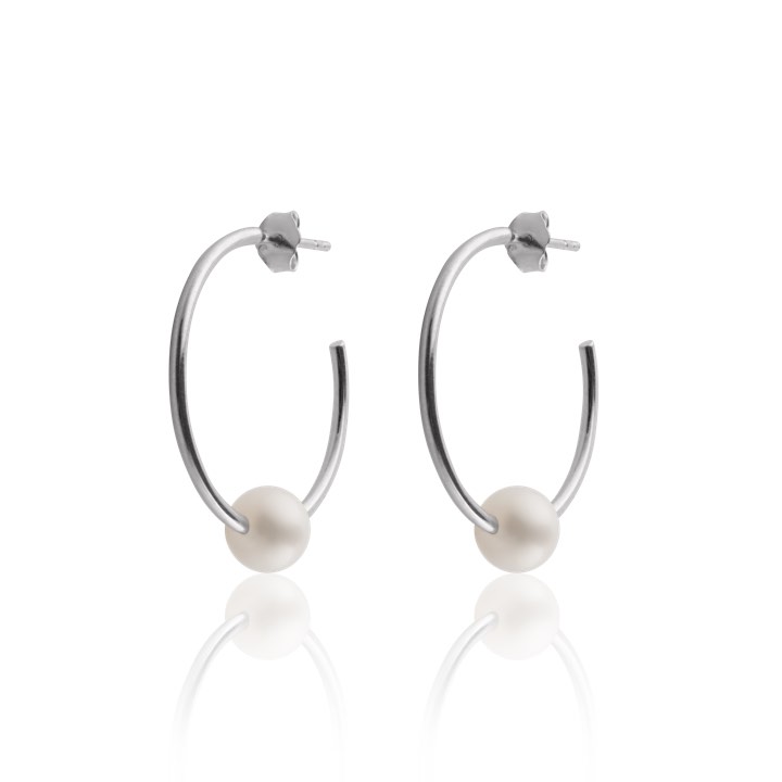 SOPHIE by SOPHIE Pearl Hoops örhänge (silver)