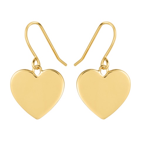 Heart Hook Örhänge (guld) i gruppen Örhängen / Guldörhängen hos SCANDINAVIAN JEWELRY DESIGN (E2102GPS0-OS)