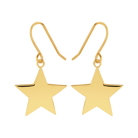 Star Hook Örhänge (guld) i gruppen Örhängen / Guldörhängen hos SCANDINAVIAN JEWELRY DESIGN (E2103GPS0-OS)