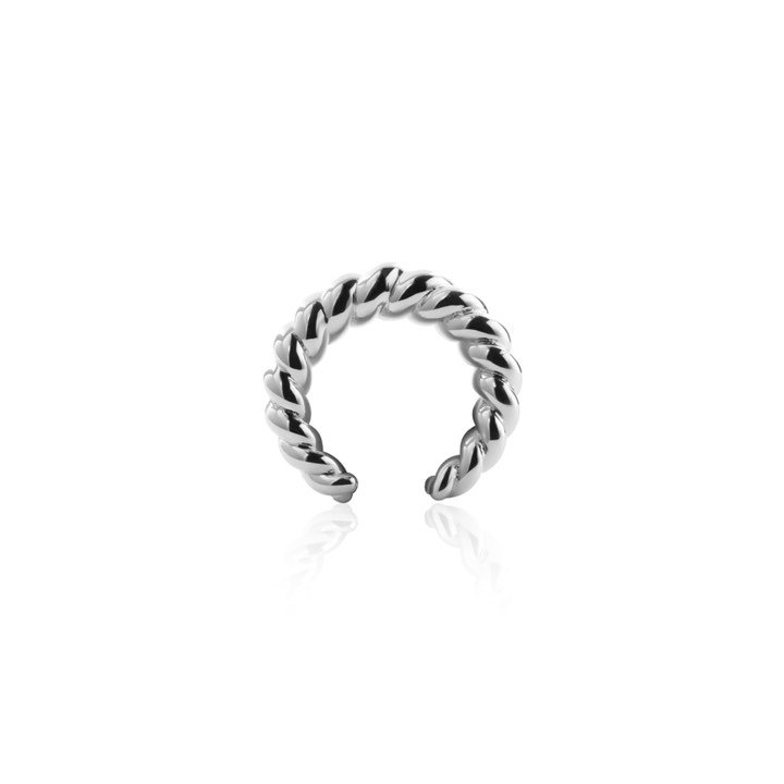 Twisted EarCuff örhänge (silver) i gruppen Örhängen / Silverörhängen hos SCANDINAVIAN JEWELRY DESIGN (E2140RHS0-OS)