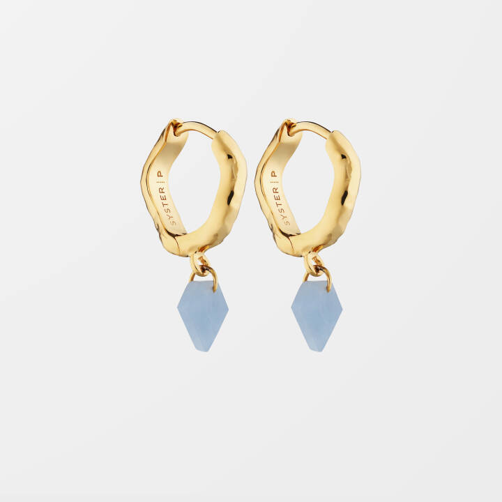 SYSTER P Diamona Angelite Earrings Gold