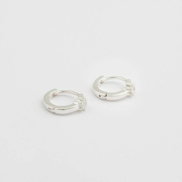 Mini Princess Hoops Silver i gruppen Örhängen hos SCANDINAVIAN JEWELRY DESIGN (ES1157)
