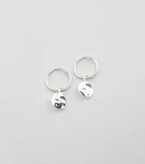 SYSTER P Minimalistica Hammered Earrings Silver