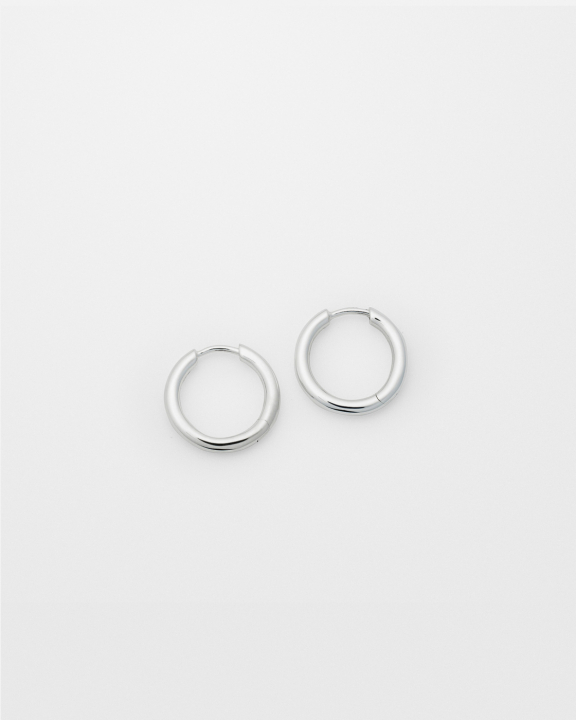 SYSTER P Beloved Fat Medium Hoops Silver