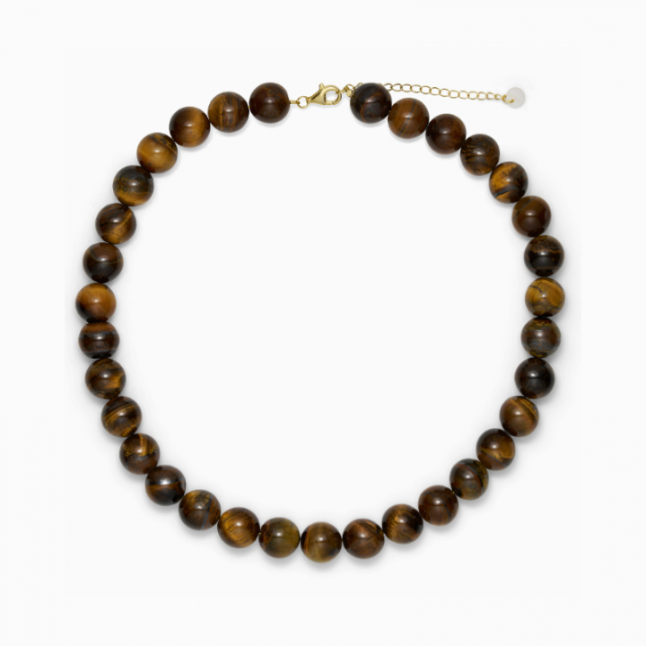 Faro Tiger Eye Halsband i gruppen Halsband / Guldhalsband hos SCANDINAVIAN JEWELRY DESIGN (FAROTE-KH)