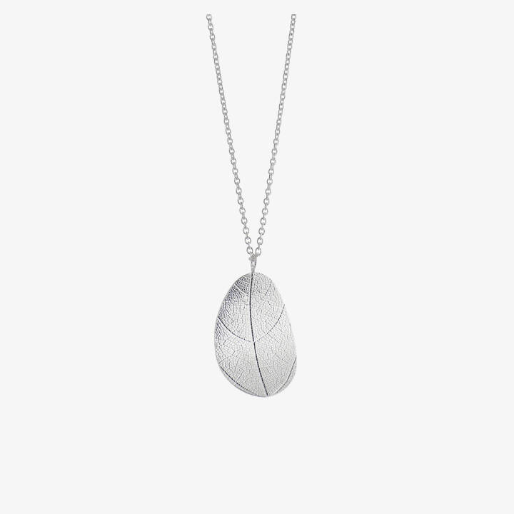 DRAKENBERG SJÖLIN Leaf long halsband silver