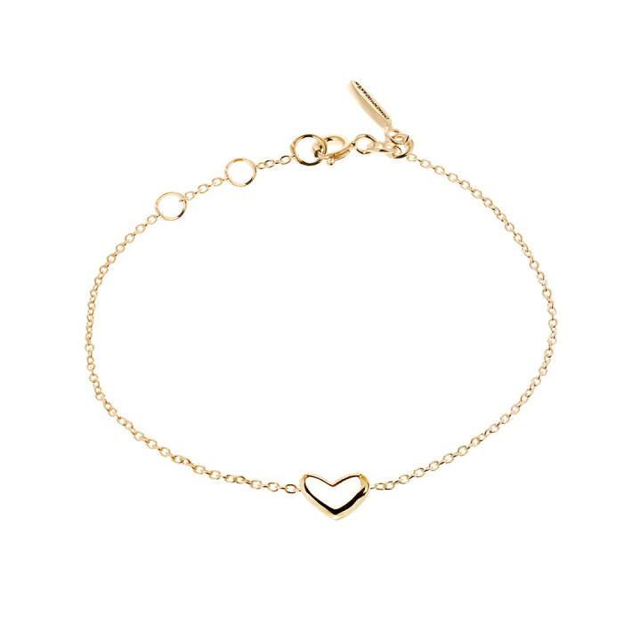 DRAKENBERG SJÖLIN Loving heart medium single armband guld