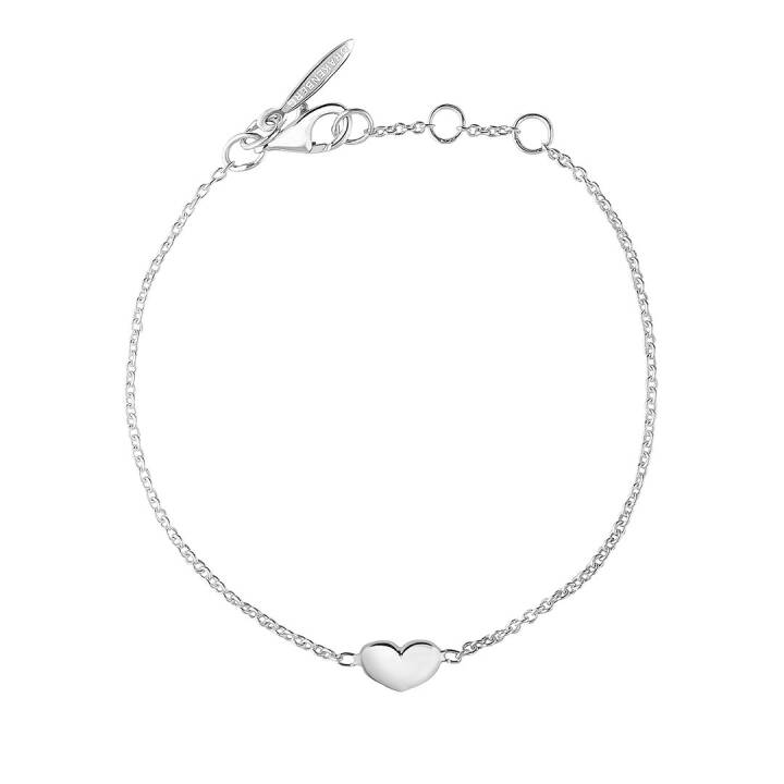 Loving heart medium single armband silver