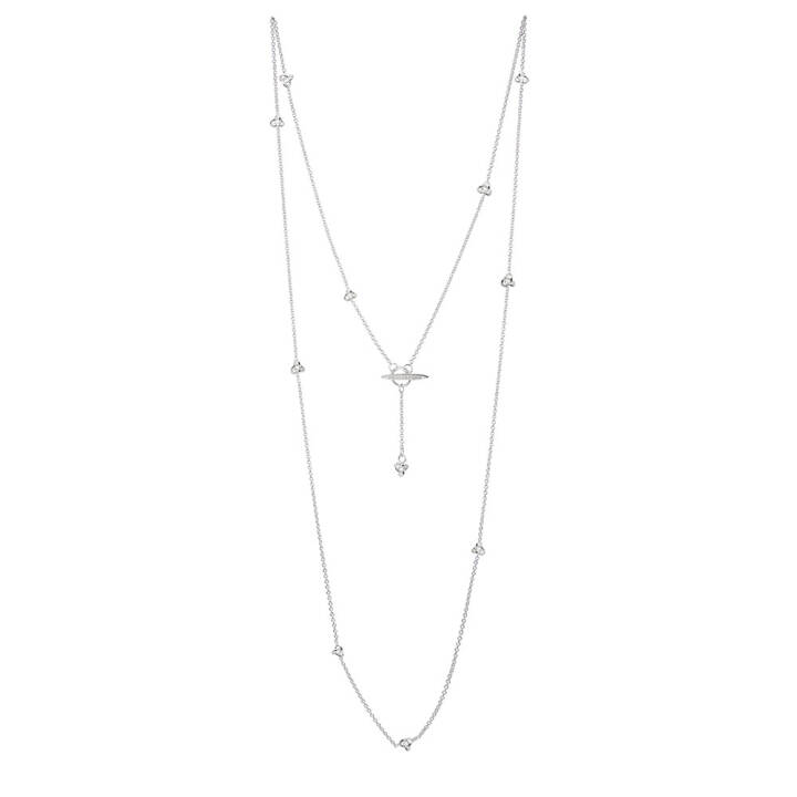 DRAKENBERG SJÖLIN Le knot drop long halsband silver