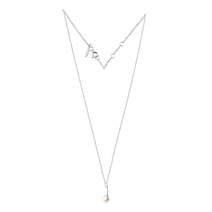 Le pearl single halsband silver