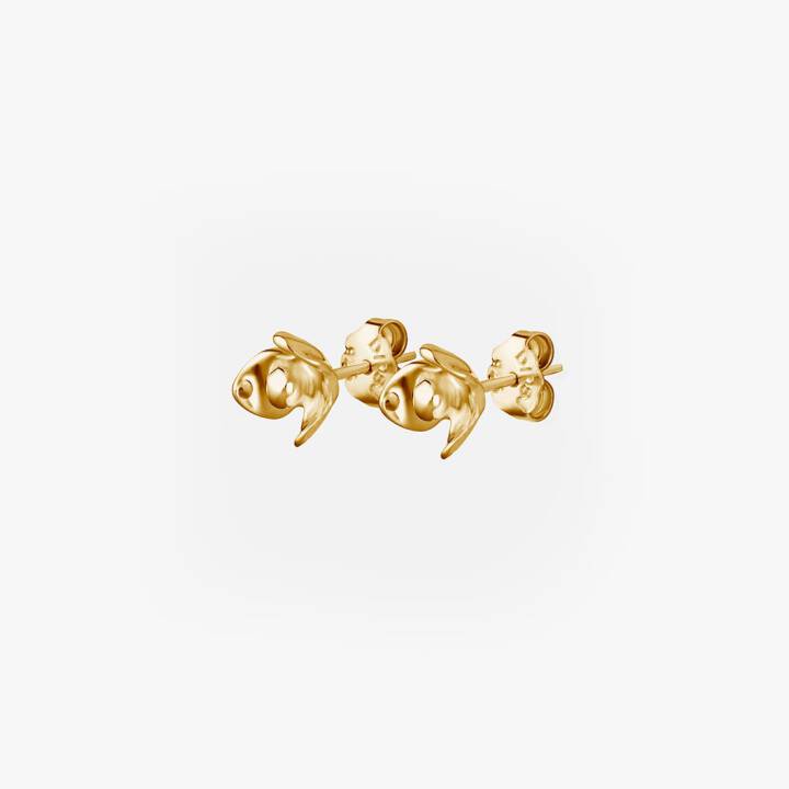 Lotus örhänge guld i gruppen Örhängen / Guldörhängen hos SCANDINAVIAN JEWELRY DESIGN (LTS-E1S000-G)