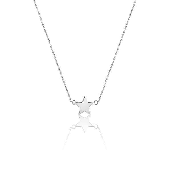 Mini Star Halsband (silver) i gruppen Halsband / Silverhalsband hos SCANDINAVIAN JEWELRY DESIGN (N1456RHS0-OS)