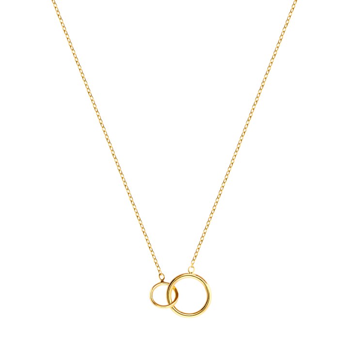 Mini Circle Halsband (guld) 40-45 cm i gruppen Halsband / Guldhalsband hos SCANDINAVIAN JEWELRY DESIGN (N1458GPS0-OS)