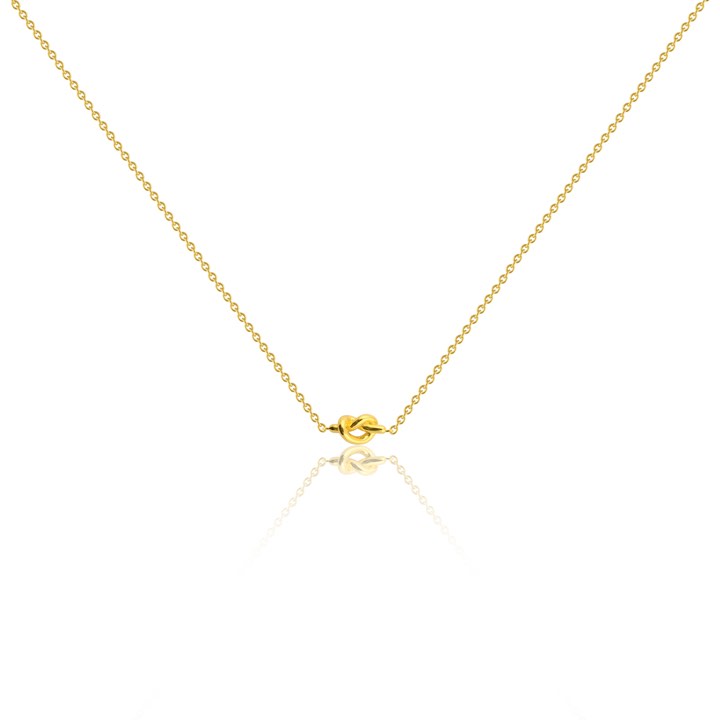 Knot Halsband (guld) 40-45 cm i gruppen Halsband / Guldhalsband hos SCANDINAVIAN JEWELRY DESIGN (N1588GPS0-OS)