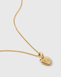 SYSTER P Sunburst Heart Halsband Guld