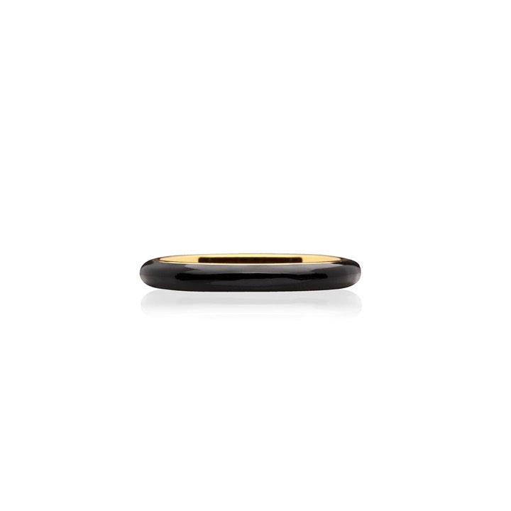 SOPHIE by SOPHIE Enamel thin ring black (gold)