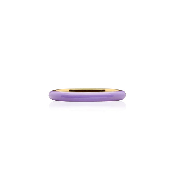 Enamel thin ring purple (gold) i gruppen Ringar / Guldringar hos SCANDINAVIAN JEWELRY DESIGN (R2140GEPU)