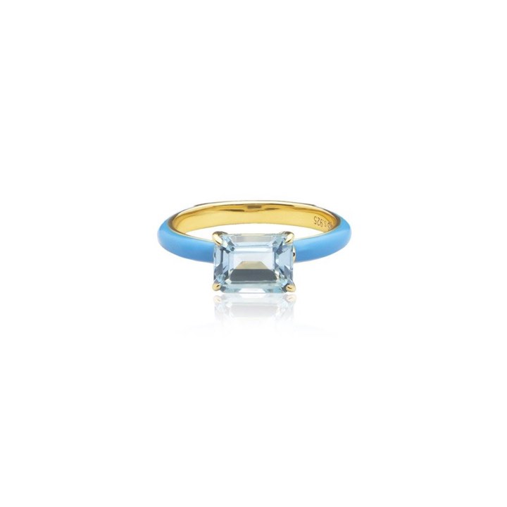 SOPHIE by SOPHIE Iris enamel ring blue (gold)