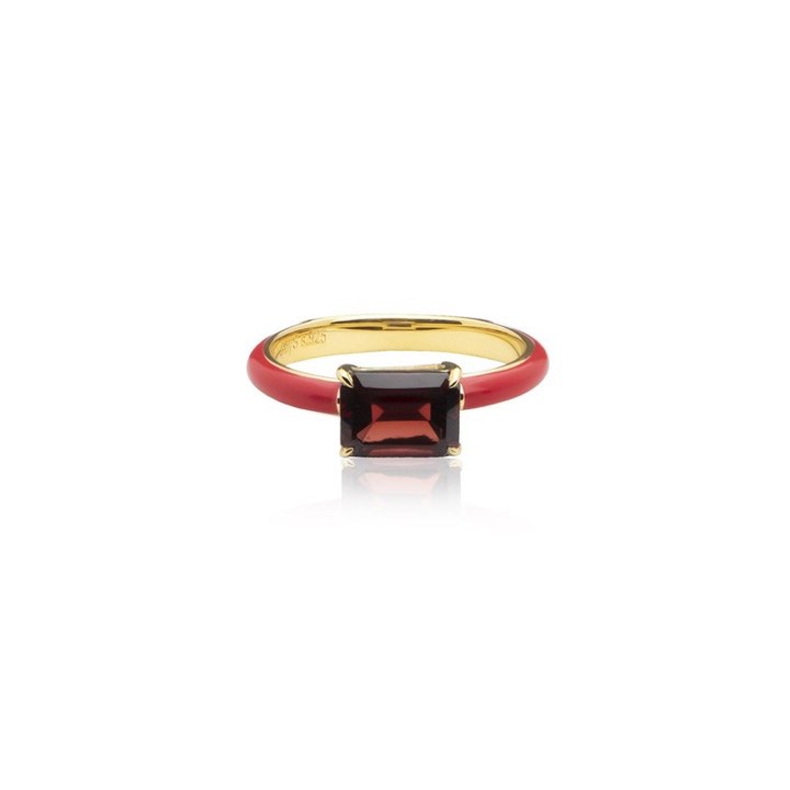 SOPHIE by SOPHIE Iris enamel ring red (gold)