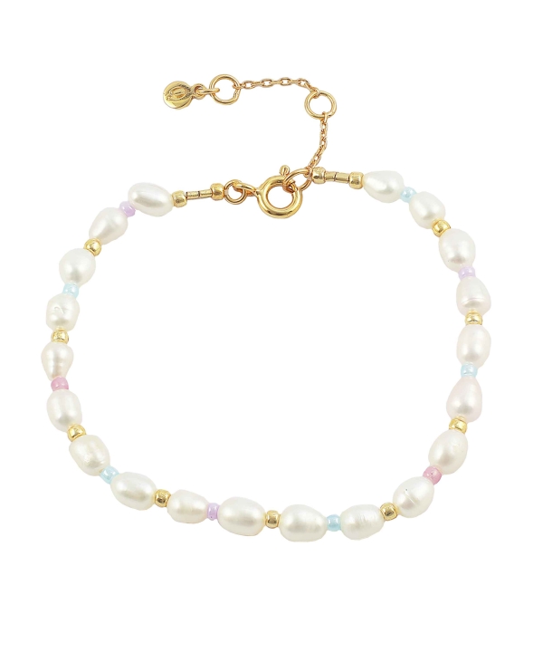 Pastel pearl armband (Guld) i gruppen Armband / Guldarmband hos SCANDINAVIAN JEWELRY DESIGN (S08086-G)