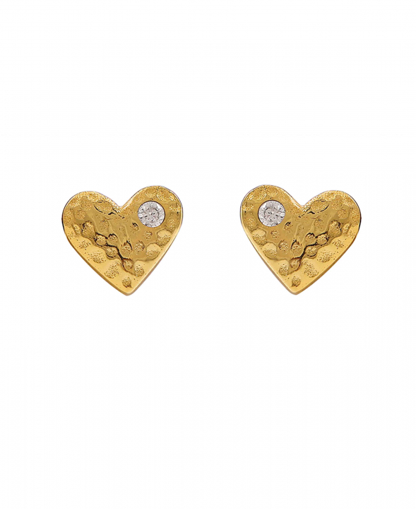 Mini heart earrings i gruppen Örhängen / Guldörhängen hos SCANDINAVIAN JEWELRY DESIGN (S08505G)