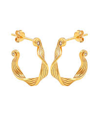 Audrey hoops Guld i gruppen Örhängen / Guldörhängen hos SCANDINAVIAN JEWELRY DESIGN (S08601G)