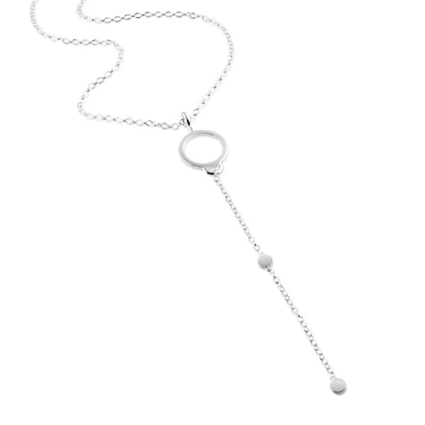 Circle Dot Halsband silver 45-50 cm i gruppen Halsband / Silverhalsband hos SCANDINAVIAN JEWELRY DESIGN (S090)