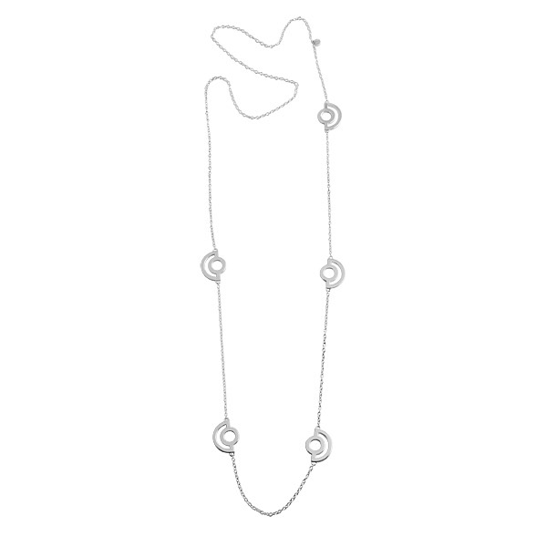 Arc Long Halsband silver 80 cm i gruppen Halsband / Silverhalsband hos SCANDINAVIAN JEWELRY DESIGN (S220)