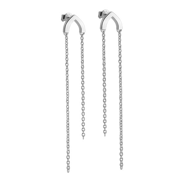 Petal Long Örhänge silver i gruppen Örhängen / Silverörhängen hos SCANDINAVIAN JEWELRY DESIGN (S518)