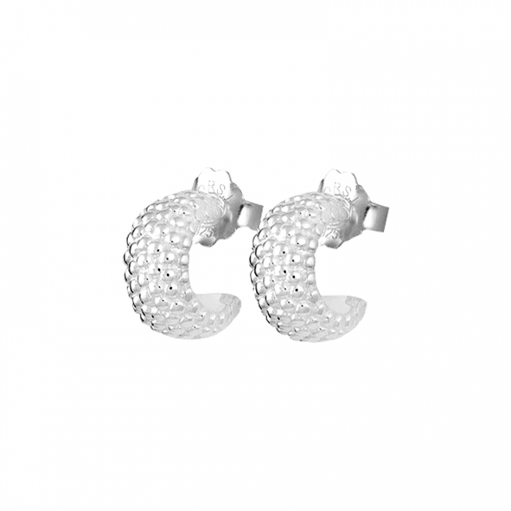 Stardust medium hoops i gruppen Örhängen / Silverörhängen hos SCANDINAVIAN JEWELRY DESIGN (SDT-E5M000-S)