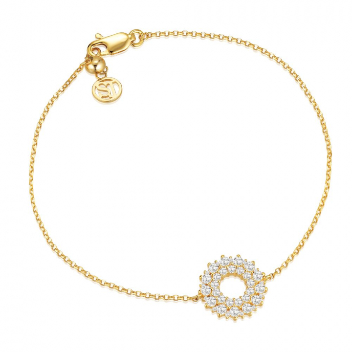LIVIGNO BRACELET Guld i gruppen Armband / Guldarmband hos SCANDINAVIAN JEWELRY DESIGN (SJ-B2366-CZ-YG)