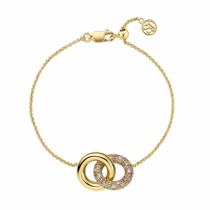 CARRARA Armband Guld i gruppen Armband / Guldarmband hos SCANDINAVIAN JEWELRY DESIGN (SJ-B2477-XCZ-YG)