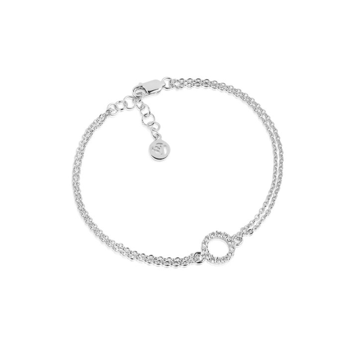 BIELLA PICCOLO armband vita Zirkoner (silver)