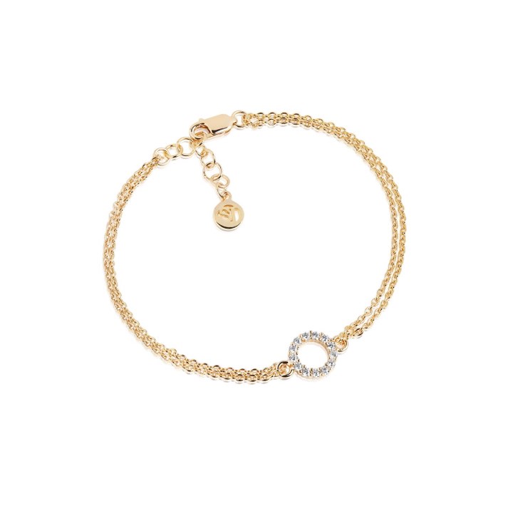 BIELLA PICCOLO armband vita Zirkoner (guld)