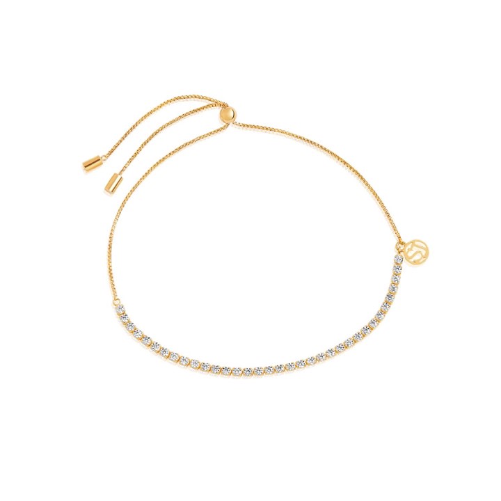 ELLERA TENNIS armband vita Zirkoner (guld)