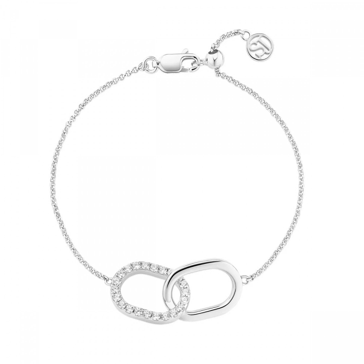 CAPIZZI DUE PICCOLO ARMBAND SILVER i gruppen Armband / Silverarmband hos SCANDINAVIAN JEWELRY DESIGN (SJ-B42236-CZ)