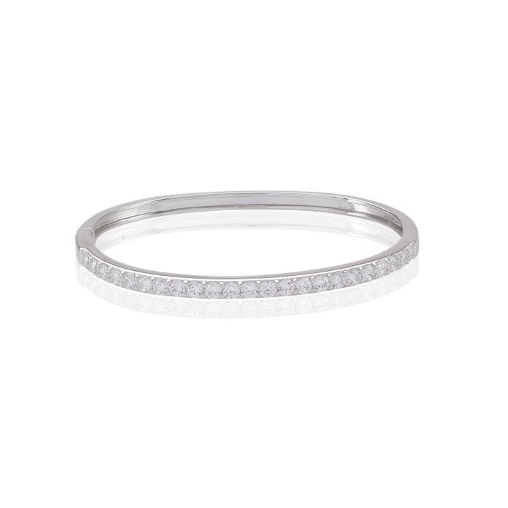 SIENA armband - vita Zirkoner (silver) i gruppen Halsband hos SCANDINAVIAN JEWELRY DESIGN (SJ-BG003-CZ)