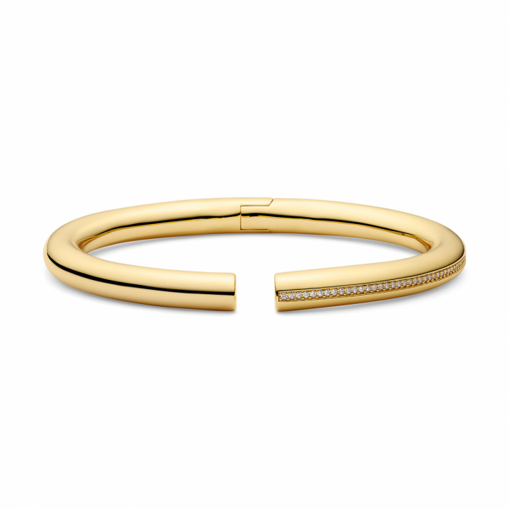 PALERMO Armring Guld i gruppen Armband / Stela armband hos SCANDINAVIAN JEWELRY DESIGN (SJ-BG2588-CZ-YG)