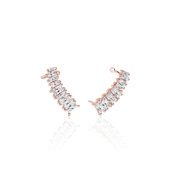 Sif Jakobs ANTELLA EAR CUFF vita Zirkoner (rosé)