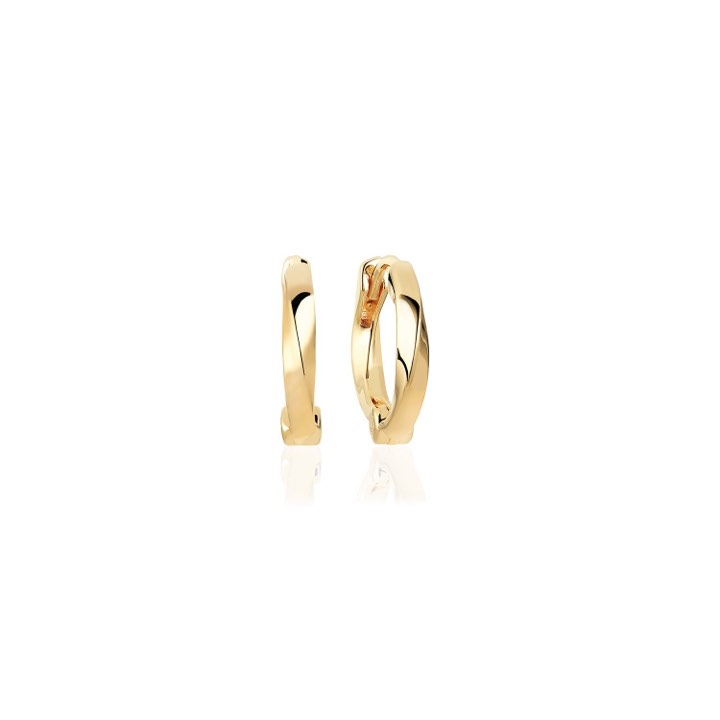 FERRARA PICCOLO PIANURA örhänge (guld) i gruppen Örhängen / Guldörhängen hos SCANDINAVIAN JEWELRY DESIGN (SJ-E12108-SG)